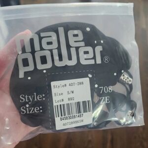 Male Power Black S/M Underwear Glittar Thong